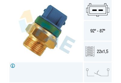 Interruptor de temperatura, ventilador do radiador FAE 3.7680