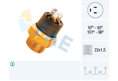 Interruptor de temperatura, ventilador do radiador