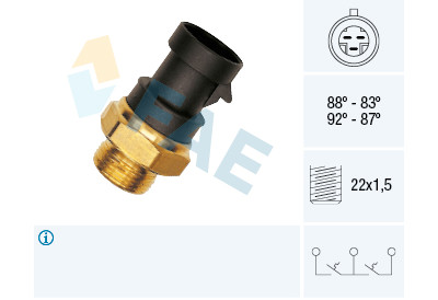 Interruptor de temperatura, ventilador do radiador FAE 37900