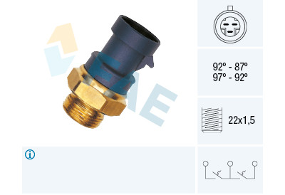 Interruptor de temperatura, ventilador do radiador FAE 37910