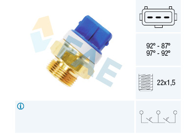 Interruptor de temperatura, ventilador do radiador FAE 37920