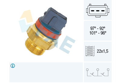 Interruptor de temperatura, ventilador do radiador FAE 37930