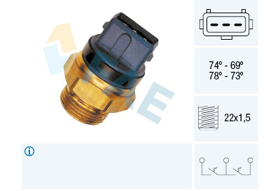 Interruptor de temperatura, ventilador do radiador