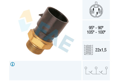 Interruptor de temperatura, ventilador do radiador FAE 38020