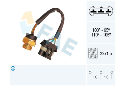 Interruptor de temperatura, ventilador do radiador