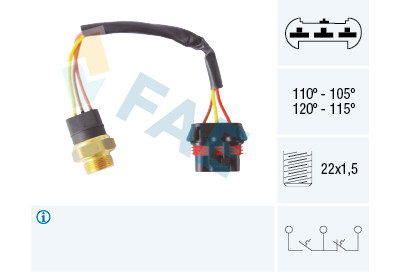 Interruptor de temperatura, ventilador do radiador