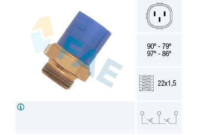 Interruptor de temperatura, ventilador do radiador FAE 38170