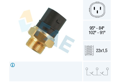 Interruptor de temperatura, ventilador do radiador FAE 38180