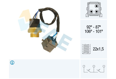 Interruptor de temperatura, ventilador do radiador