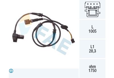 Sensor, rotações da roda