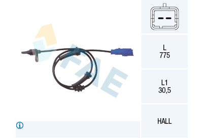Sensor, rotações da roda