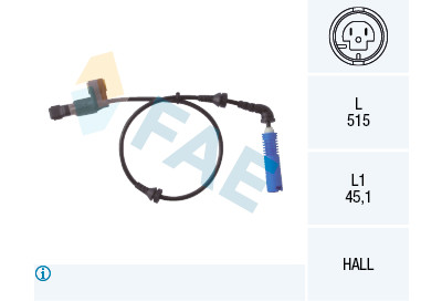 Sensor, rotações da roda