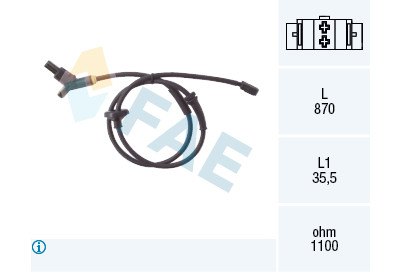 Sensor, rotações da roda