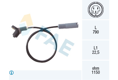 Sensor, rotações da roda