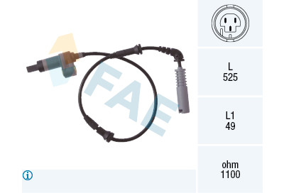 Sensor, rotações da roda