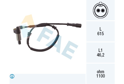 Sensor, rotações da roda