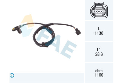 Sensor, rotações da roda
