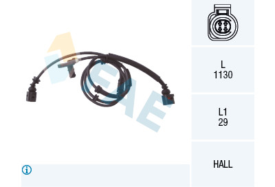 Sensor, rotações da roda