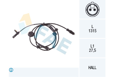 Sensor, rotações da roda