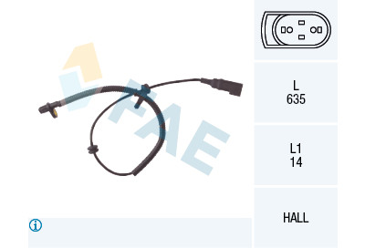 Sensor, rotações da roda