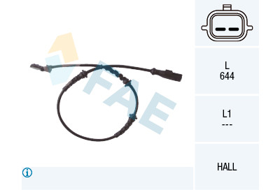 Sensor, rotações da roda