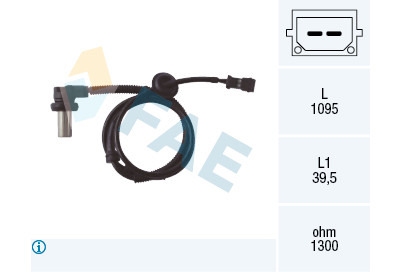 Sensor, rotações da roda
