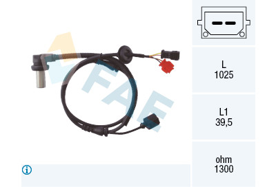 Sensor, rotações da roda
