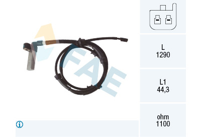 Sensor, rotações da roda