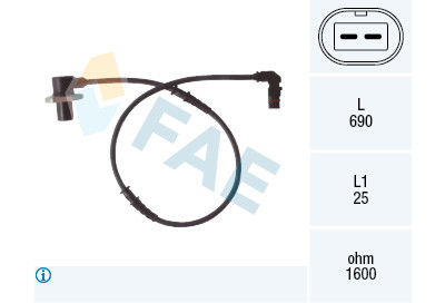 Sensor, rotações da roda