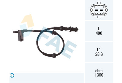 Sensor, rotações da roda