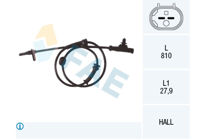 Sensor, rotações da roda