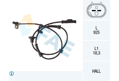 Sensor, rotações da roda
