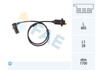 Sensor, rotações da roda