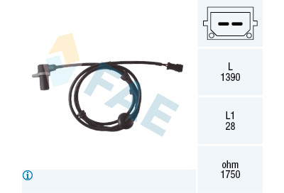 Sensor, rotações da roda