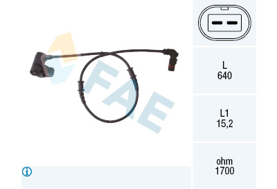 Sensor, rotações da roda
