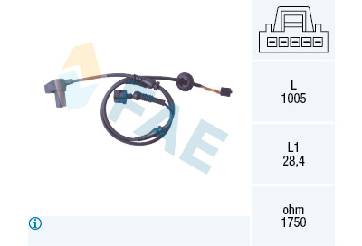Sensor, rotações da roda