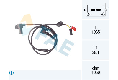 Sensor, rotações da roda