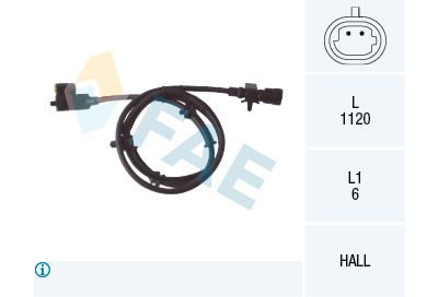 Sensor, rotações da roda