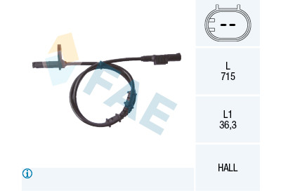 Sensor, rotações da roda