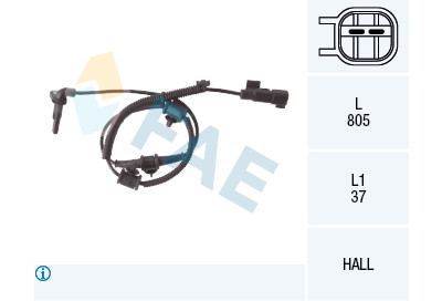 Sensor, rotações da roda FAE 781.10