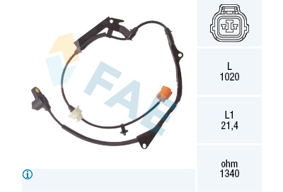 Sensor, rotações da roda