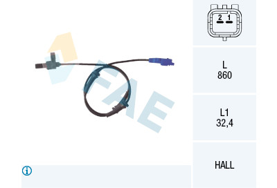 Sensor, rotações da roda