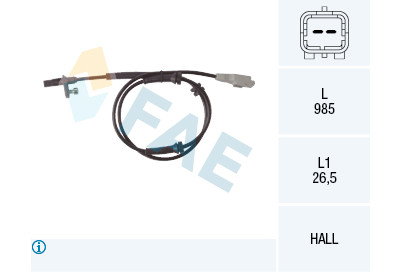 Sensor, rotações da roda