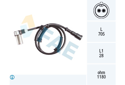 Sensor, rotações da roda