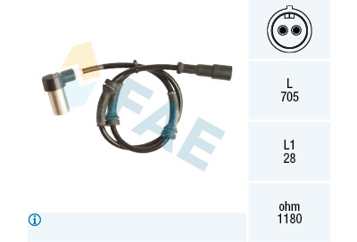 Sensor, rotações da roda