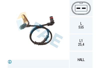 Sensor, rotações da roda