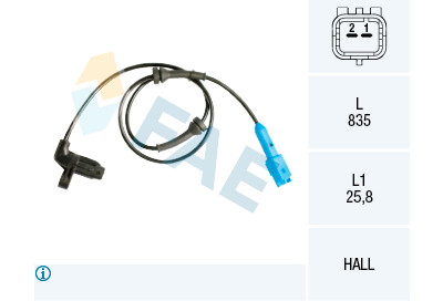 Sensor, rotações da roda