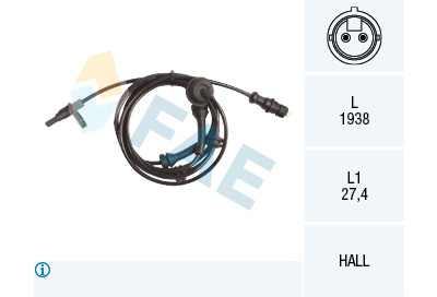 Sensor, rotações da roda