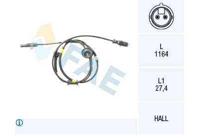 Sensor, rotações da roda