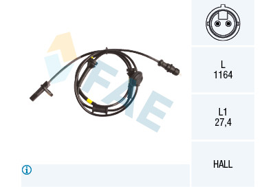 Sensor, rotações da roda